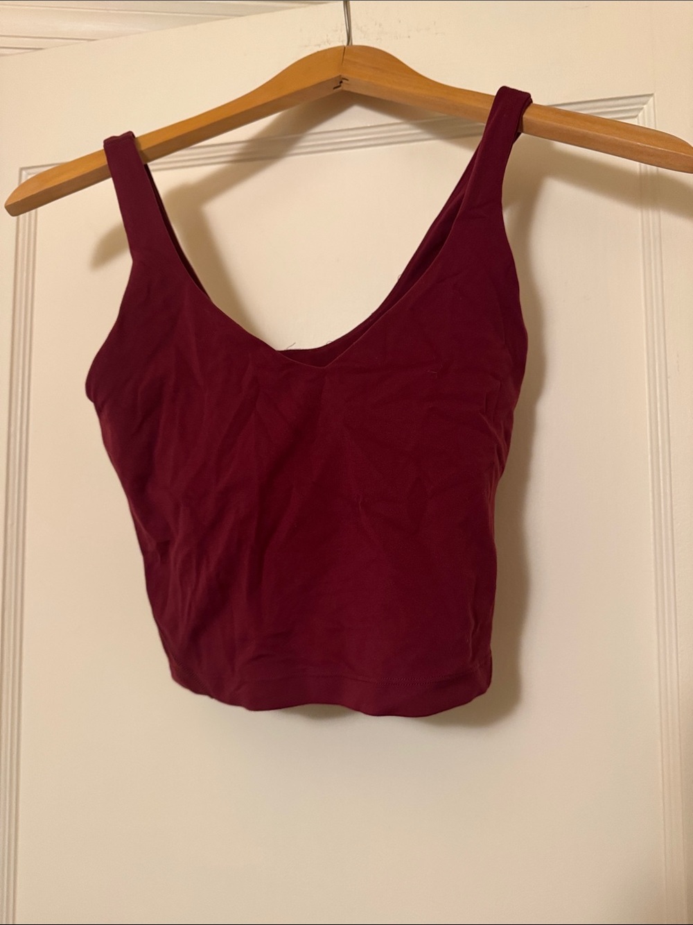 lululemon athletica Burgundy Scoop-Neck Crop Tank